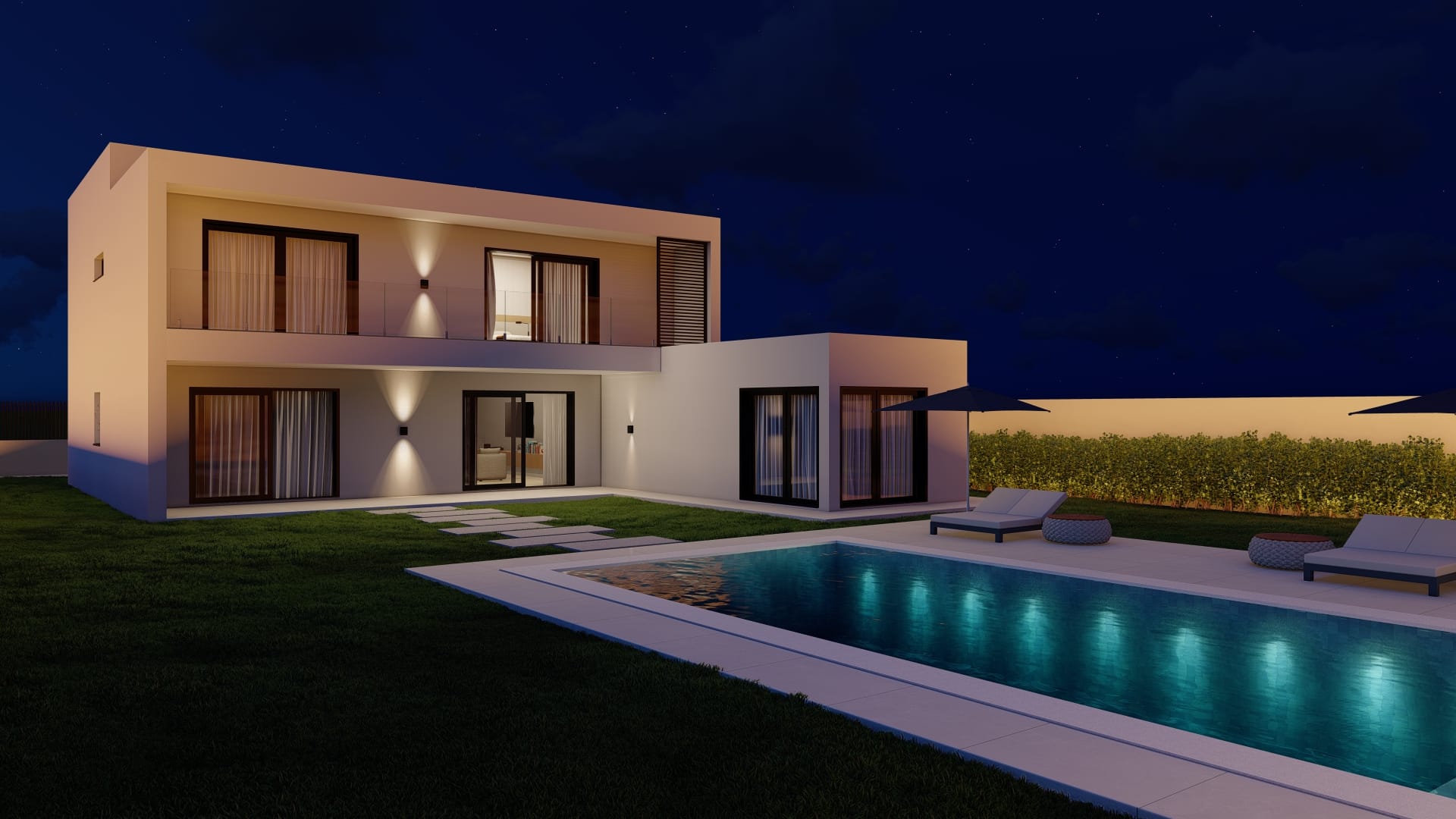 Moradia Verdizela - cozinha equipada com ilha central