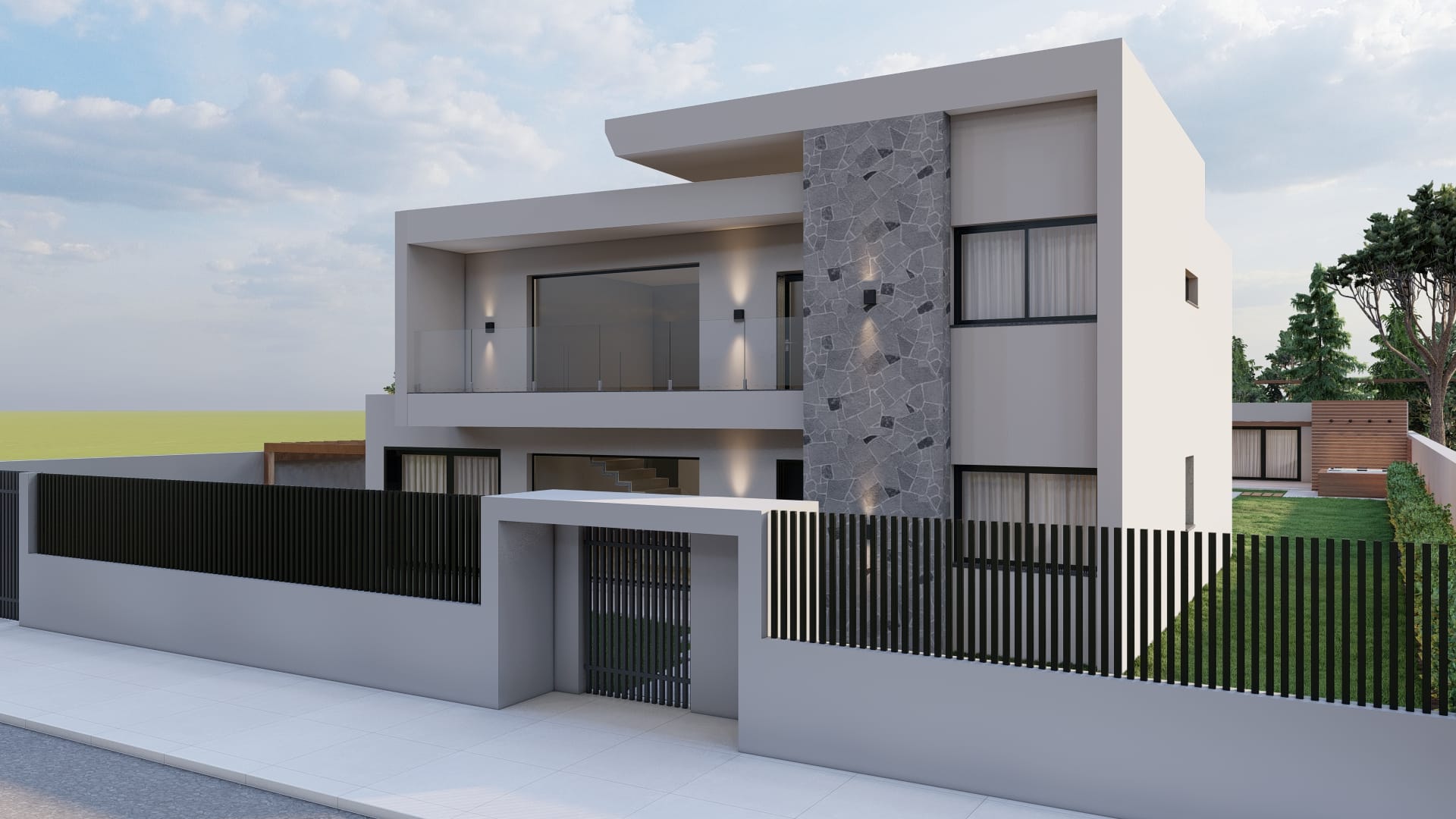 Moradia Verdizela - sala de estar com acabamentos de luxo